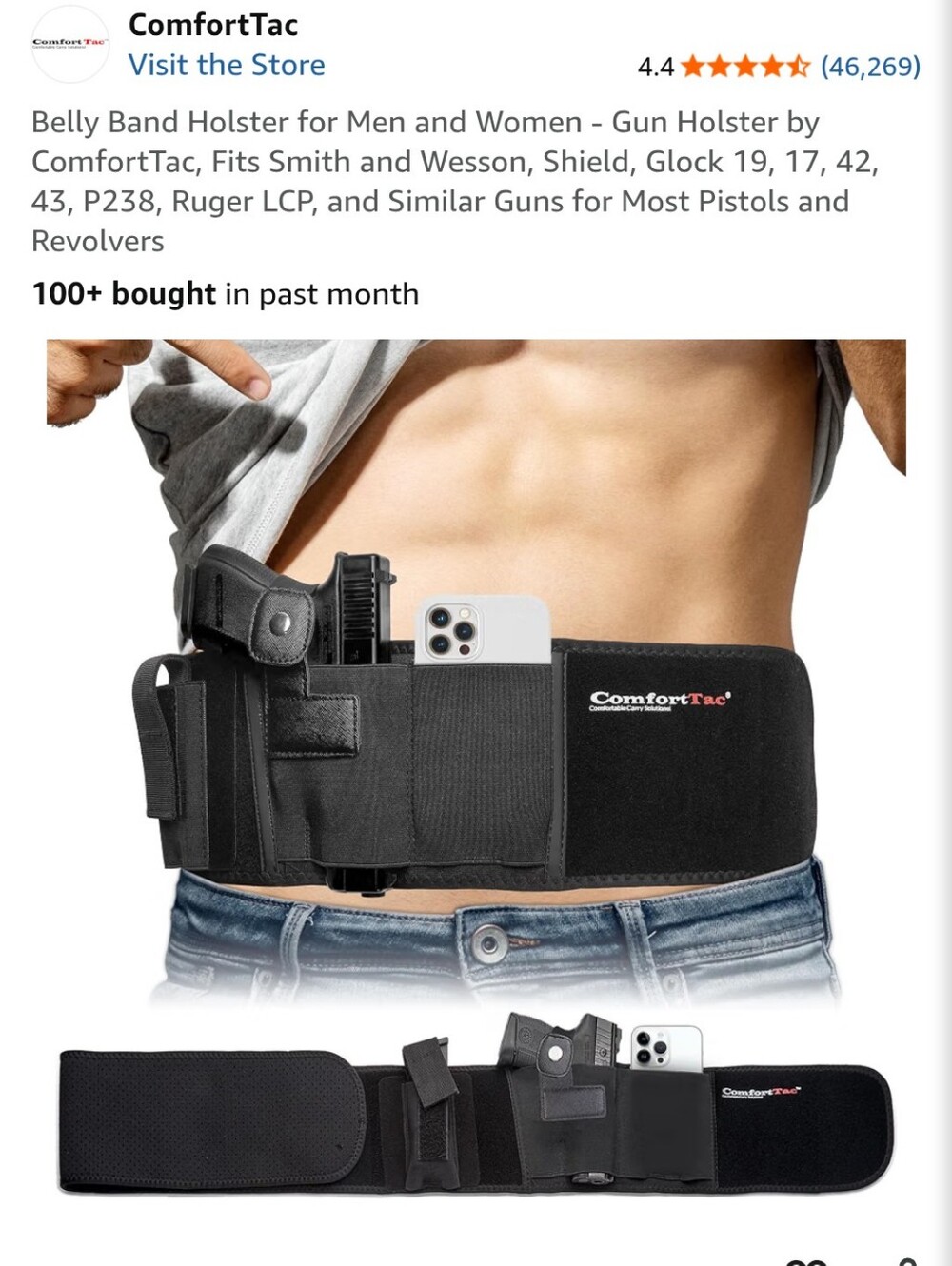ComfortTac Neoprene Velcro Adjustable Belly Band